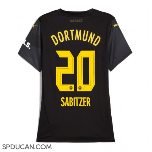 Zenski Nogometni Dres Borussia Dortmund Marcel Sabitzer #20 Gostujuci 2024-25 Kratak Rukav